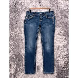 Miss Me Jeans 31 Womens Signature Skinny Flap Pocket Denim